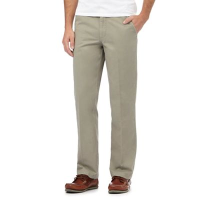 Maine New England Big and tall light olive tailored chinos